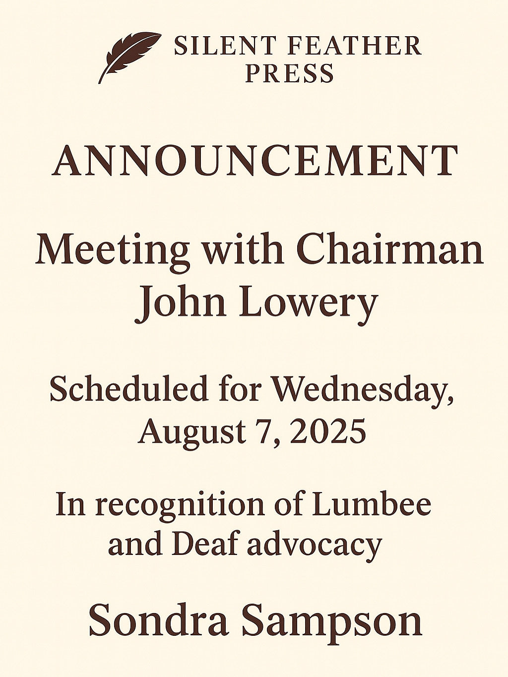 A Personal Milestone: Meeting Chairman John Lowery
