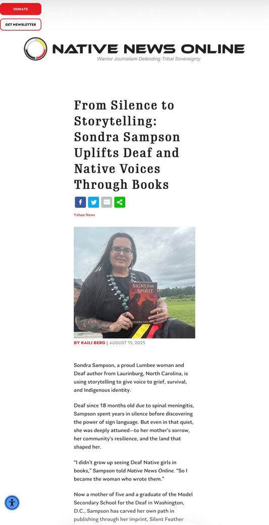 Sondra Sampson Featured in Native News Online
